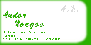 andor morgos business card